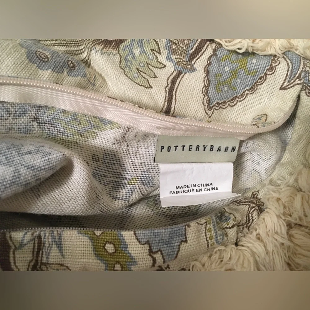 Pottery Barn linen blend decorative pillow sham